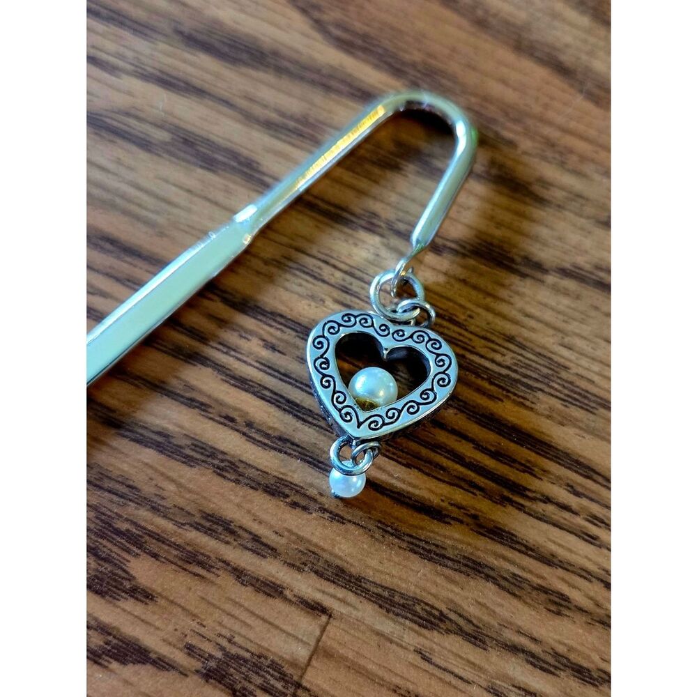 BRIGHTON "Sorority"โSilver and Pearl Bookmark from Brighton TIMELESS! - Picture 3 of 6